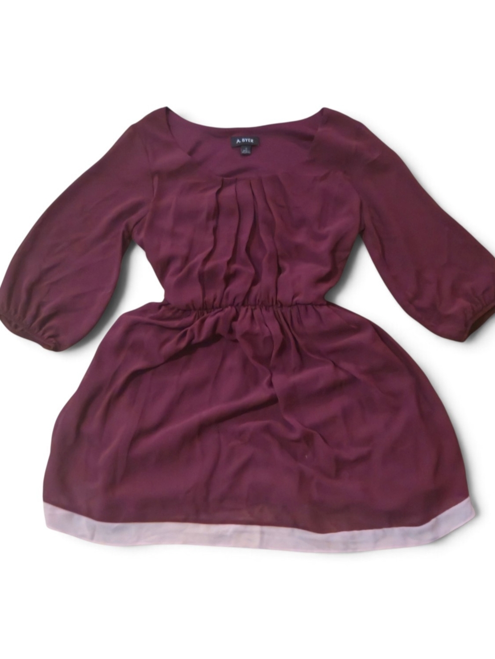 A. Byer Women's Plum Dress with Light Trim